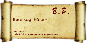 Bocskay Péter névjegykártya